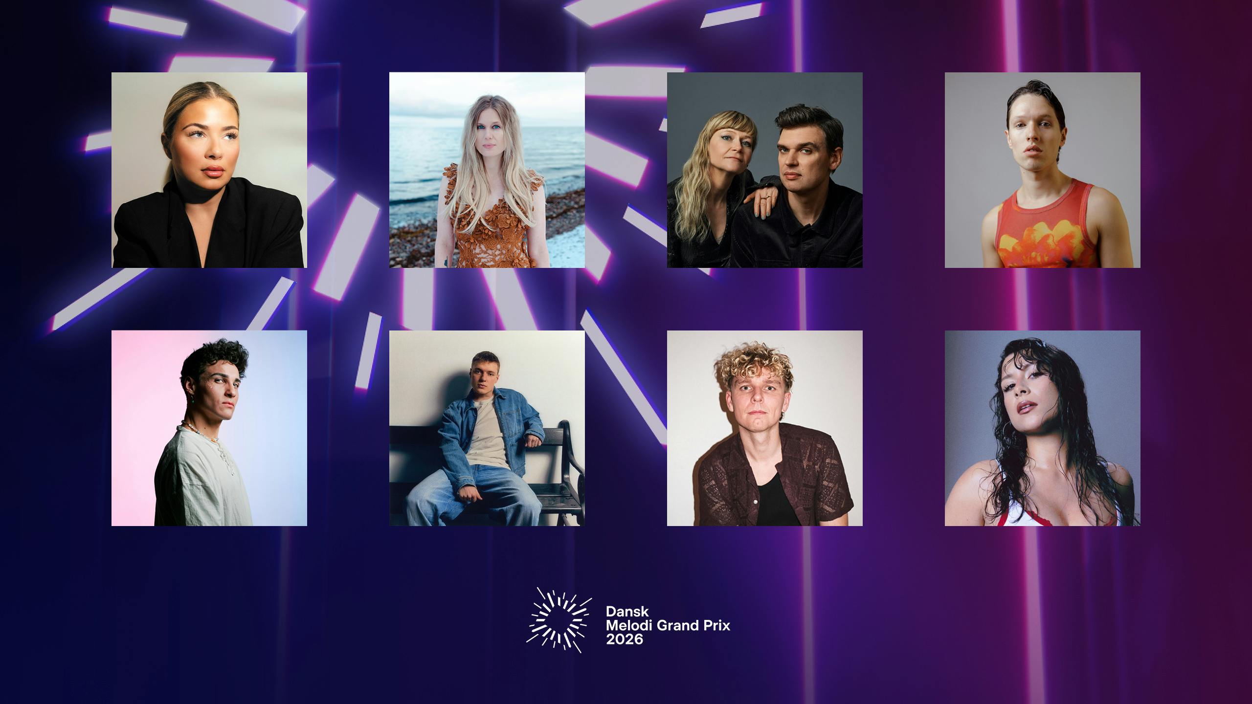 Her er de otte artister i Melodi Grand Prix 2026.