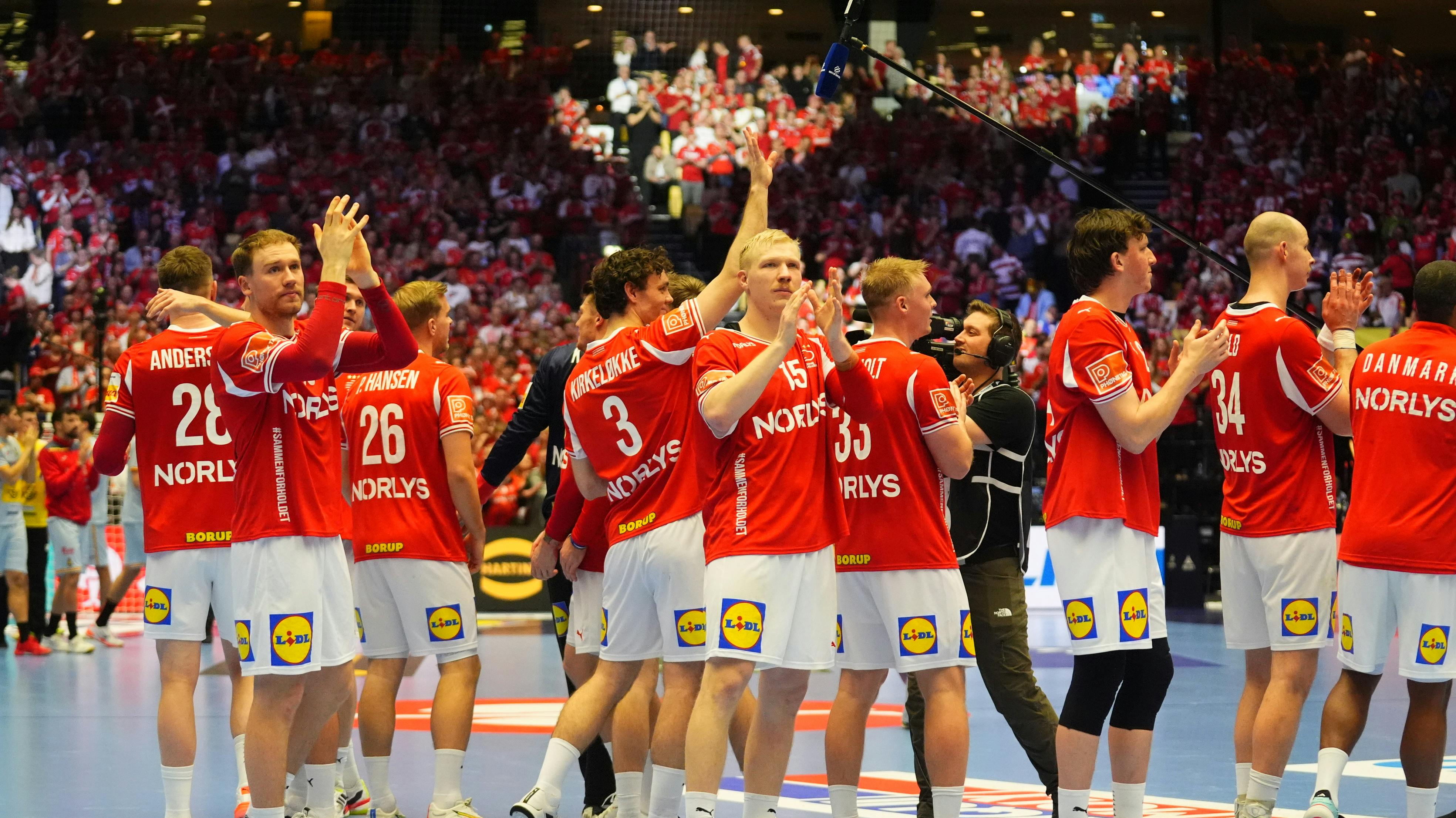 Danmark besejrede Spanien med 36-31.