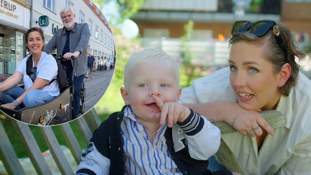 Michelle Behnke med sin to-årige søn, Aston.