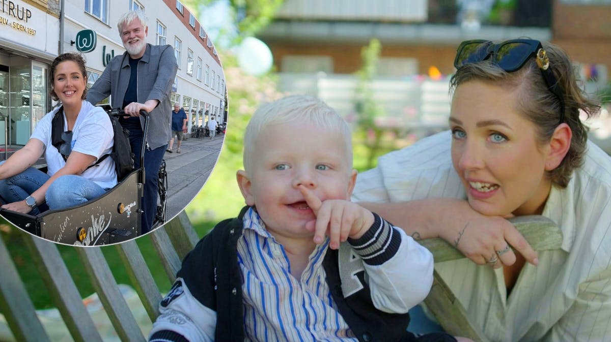 Michelle Behnke med sin to-årige søn, Aston.