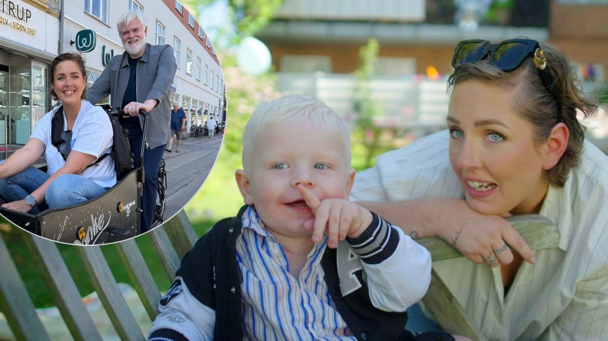 Michelle Behnke med sin to-årige søn, Aston.