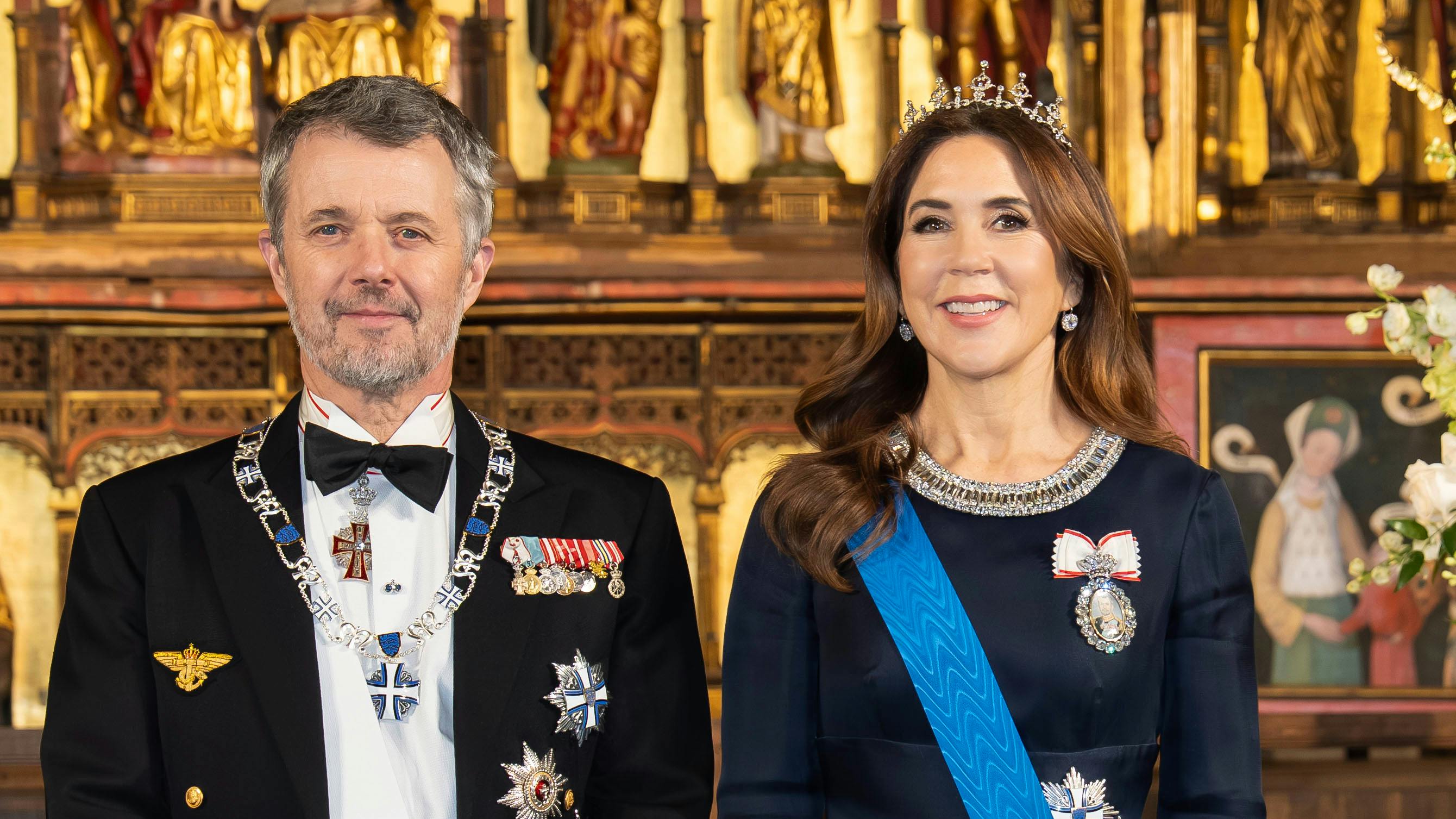 Dronning Mary og kong Frederik.