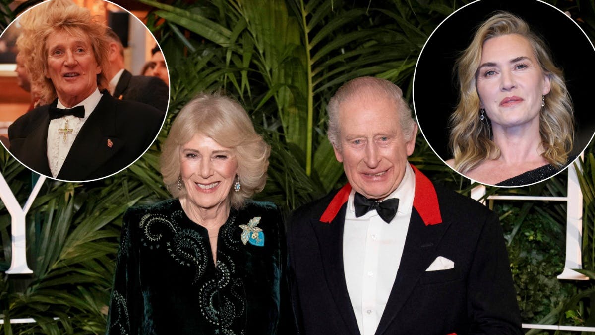 Kong Charles og dronning Camilla inviterede flere store stjerner til premiere på slottet.