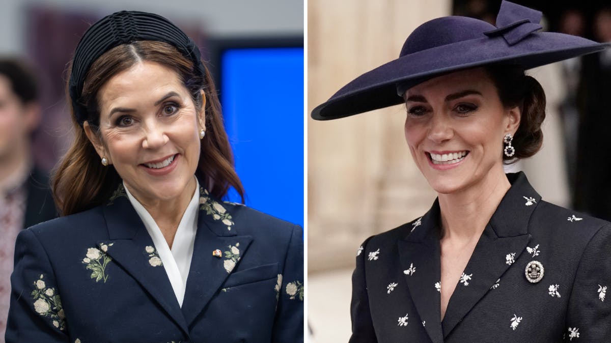 Dronning Mary og prinsesse Kate.