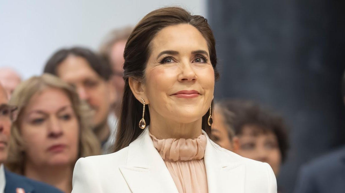 Kong Frederik og dronning Mary på statsbesøg i Estland og Litauen fra 27.-29. januar 2026. Her ses Mary ved returarrangementet på Litauens Nationalbibliotek.