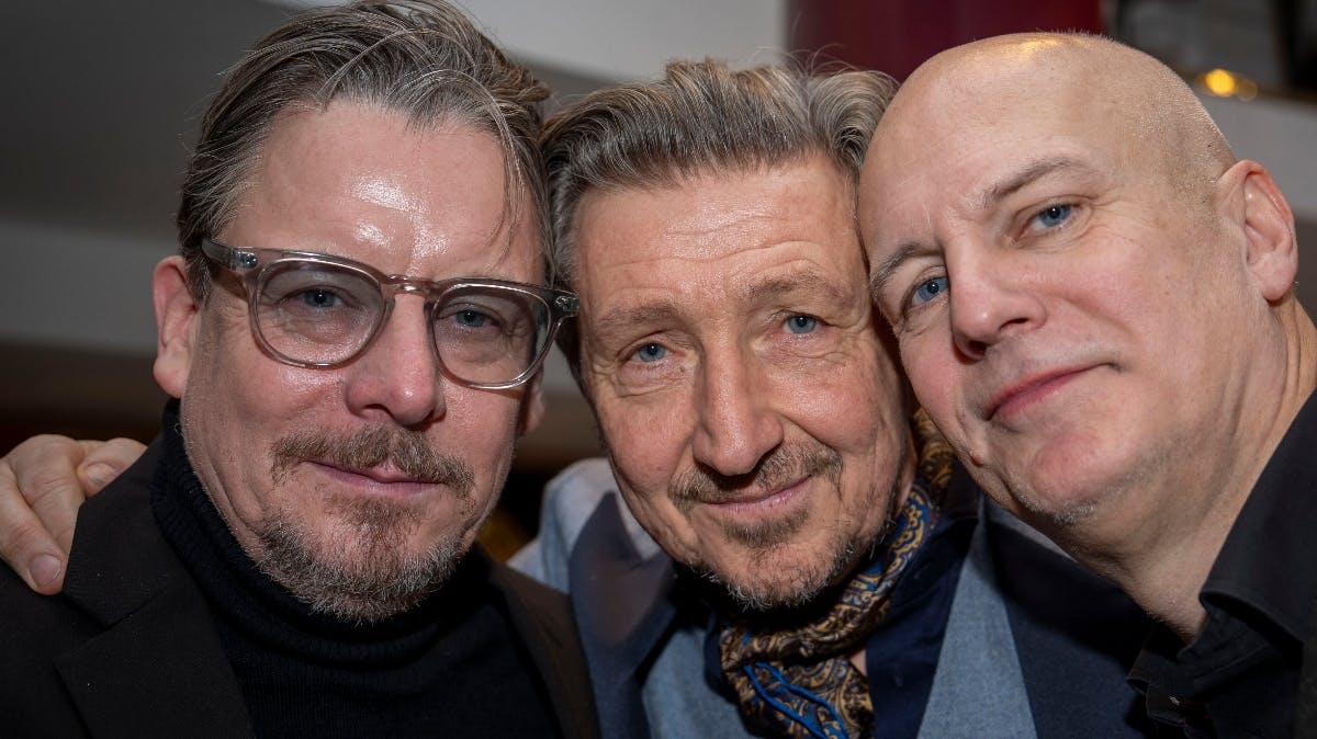 Anders W. Berthelsen, Nicolaj Kopernikus og Troels Lyby har haft det sjovt under optagelserne til "Klassefesten 4 - Venner for livet"