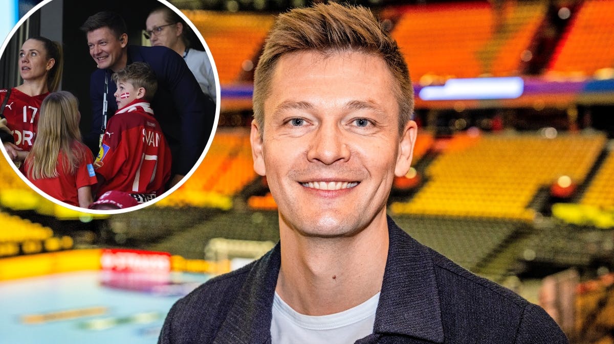 Lasse Svan fik besøg af familien i Boxen.