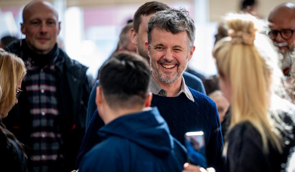 Kong Frederik til kaffemik i kulturhuset Katuaq i Nuuk den 29. april 2025. 