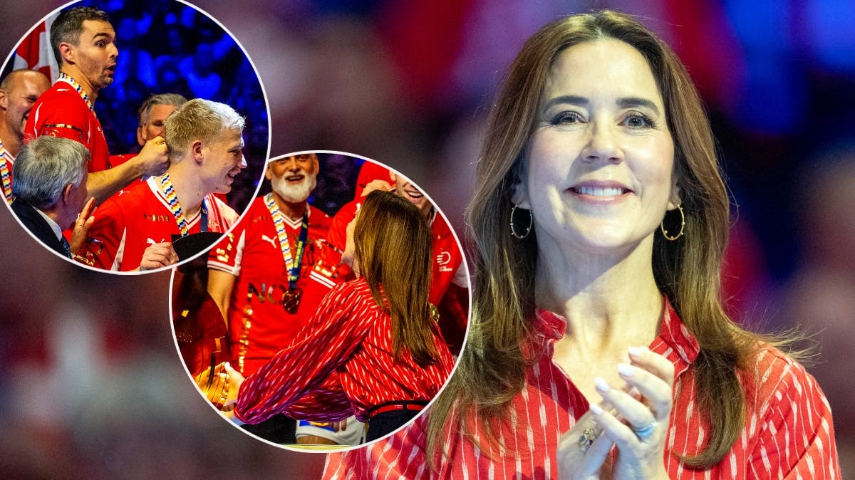 Rasmus Lauge fik øjenkontakt med dronning Mary, der skyndte sig væk, idet han skulle til at poppe champagnen.