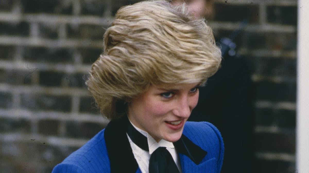 Prinsesse Diana til åbningen af "Harris Birthright Research Centre" på St Marys Hospital i London i januar 1986.