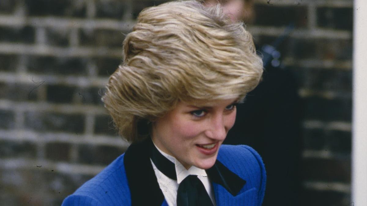 Prinsesse Diana til åbningen af "Harris Birthright Research Centre" på St Marys Hospital i London i januar 1986.