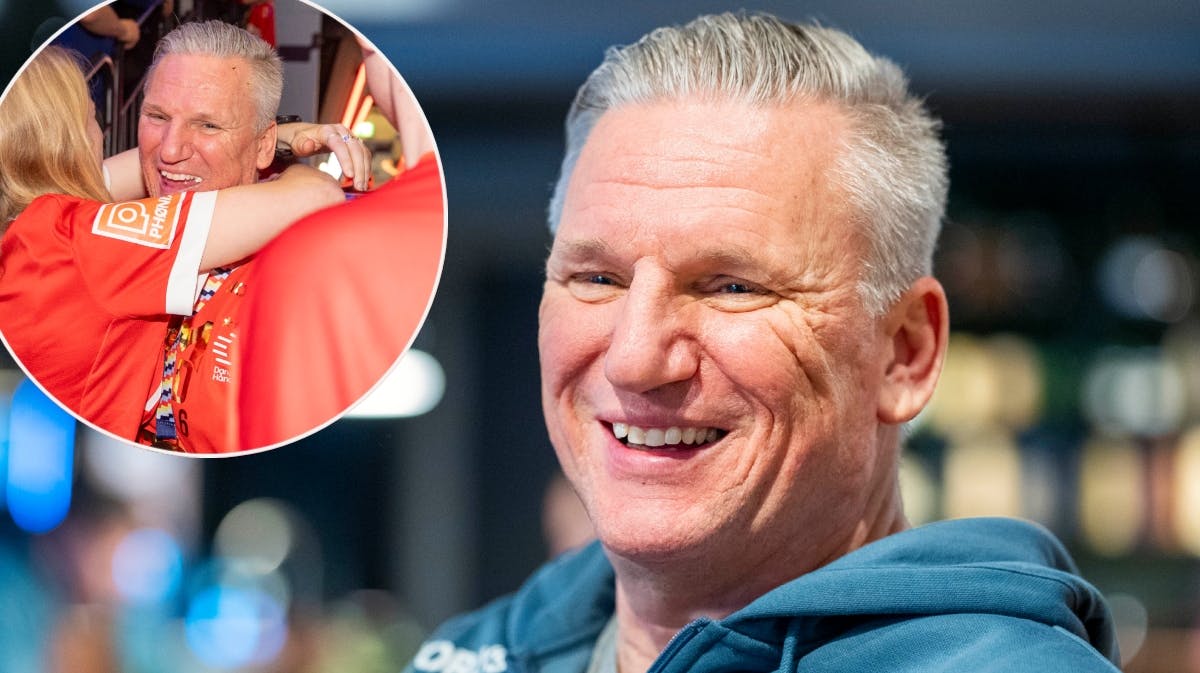 Nikolaj Jacobsen var omgivet af familien efter EM-triumfen.