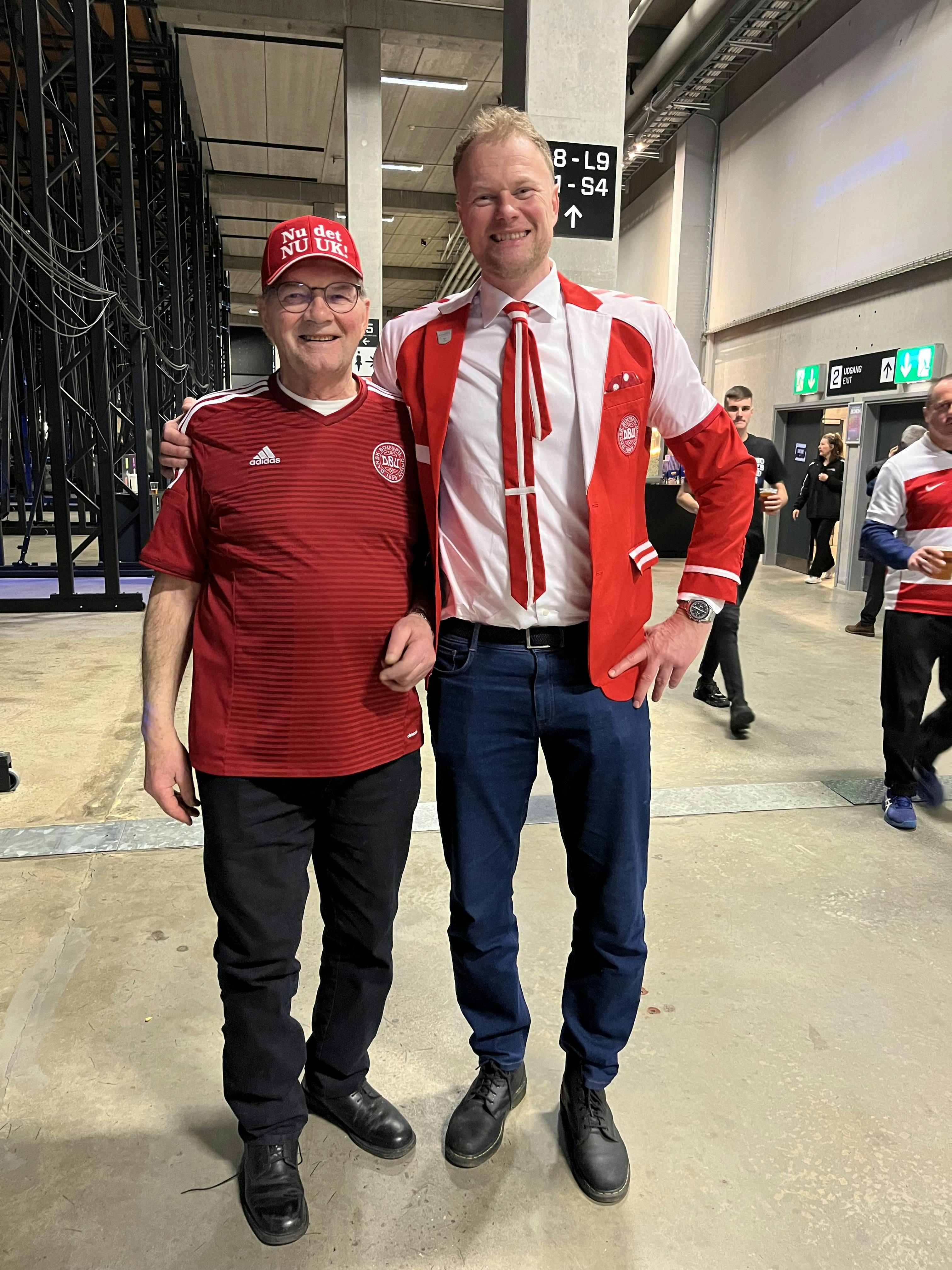 Christian Degn overværede semifinalen med sin far, Jens Degn.