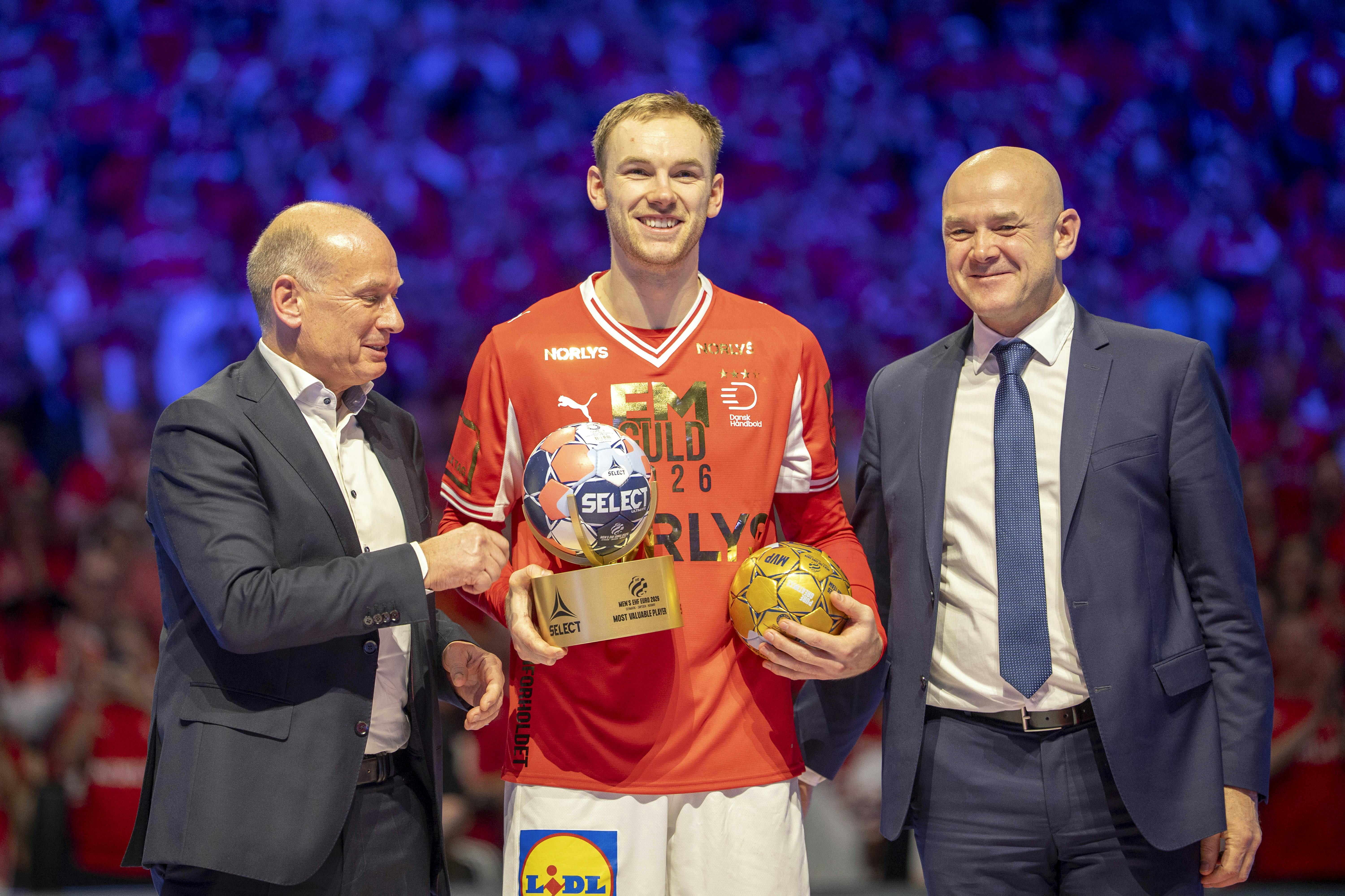 Mathias Gidsel blev kåret som MVP ved EM på hjemmebane.