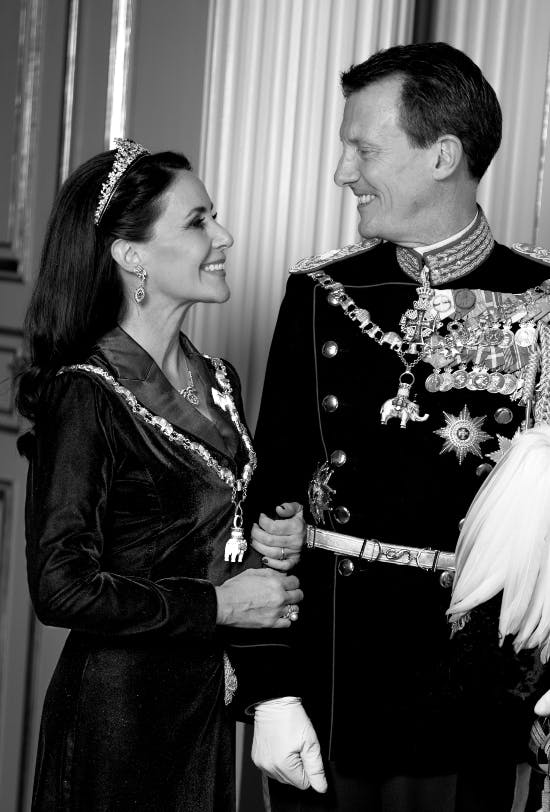 Blikket siger alt! Prinsesse Marie og prins Joachim var veloplagte til årets taffel i Christian VII's Palæ