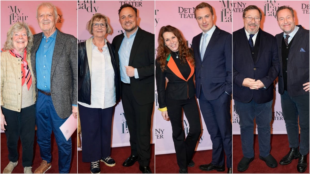 Kendte til premiere på "My fair Lady". 