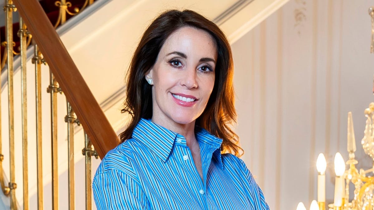 Prinsesse Marie på et af de billeder, der blev tager under interviewet på Amalienborg. 