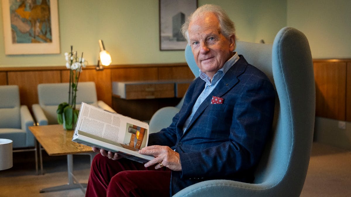 Michael Bernadotte under interviewet i København.