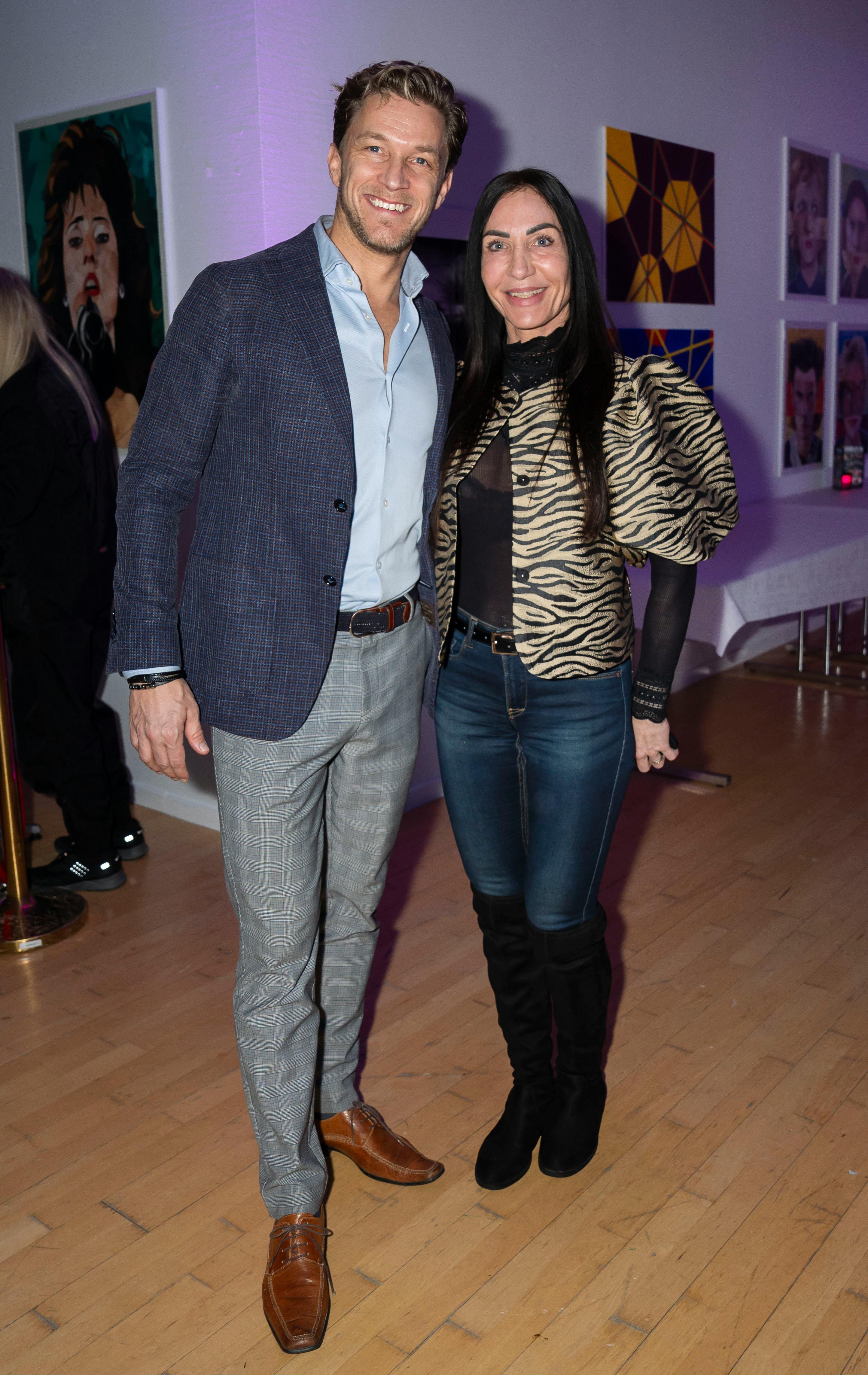 Michael Olesen og kæresten Heidi Frikke efter afskedskoncerten i Portalen i Greve.