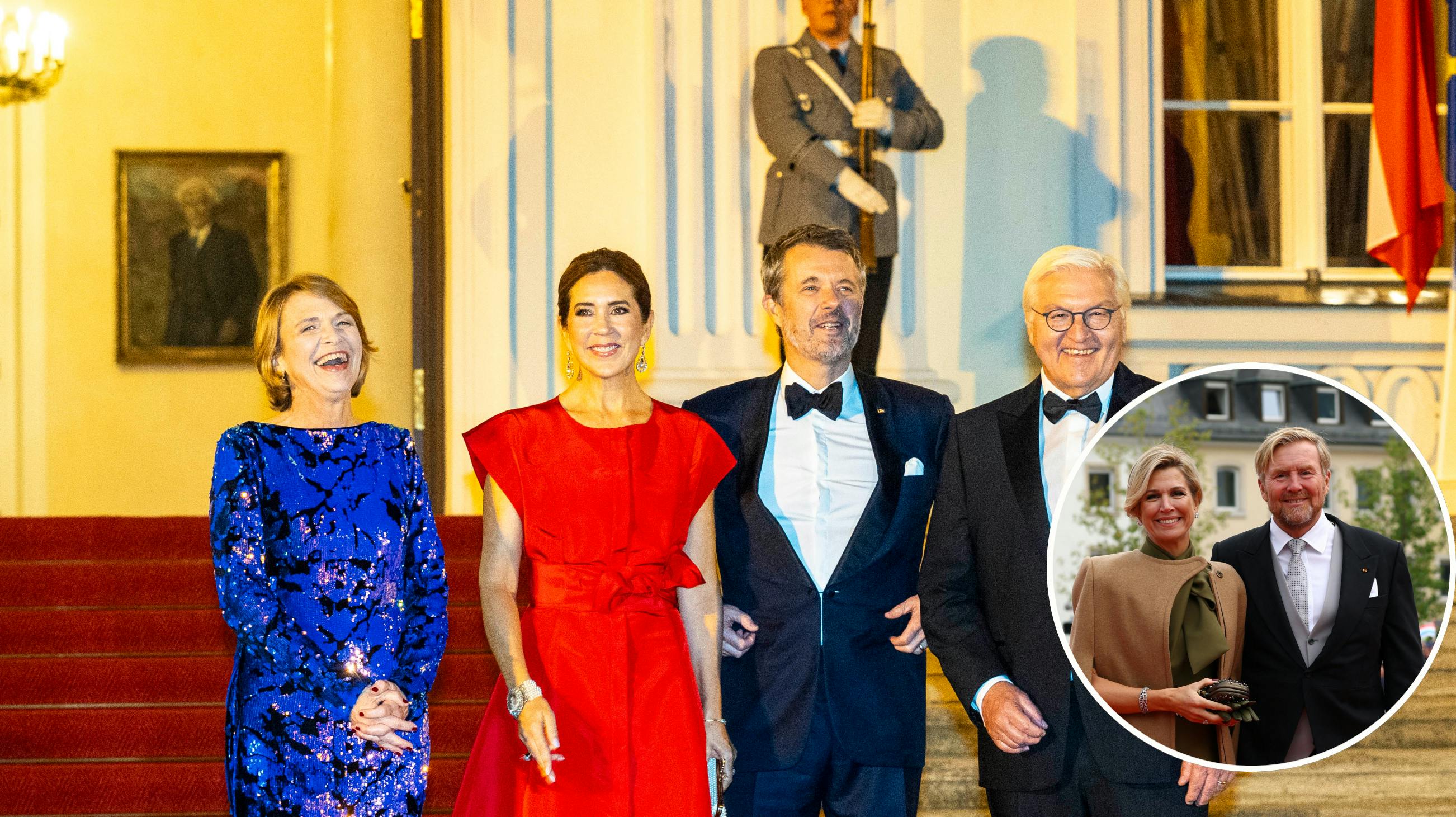 Kongeparret og Frank-Walter Steinmeier og Elke Büdenbender (Indsat: Kong Willem-Alexander og dronning Maxima)