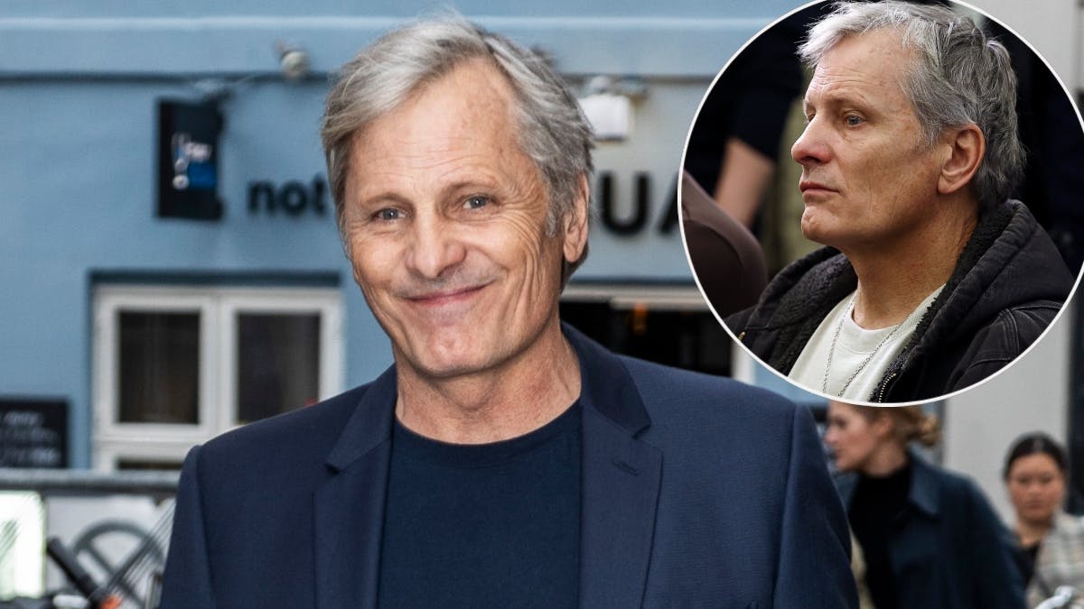 Viggo Mortensen var mandag til pressemøde i Nuuk. 