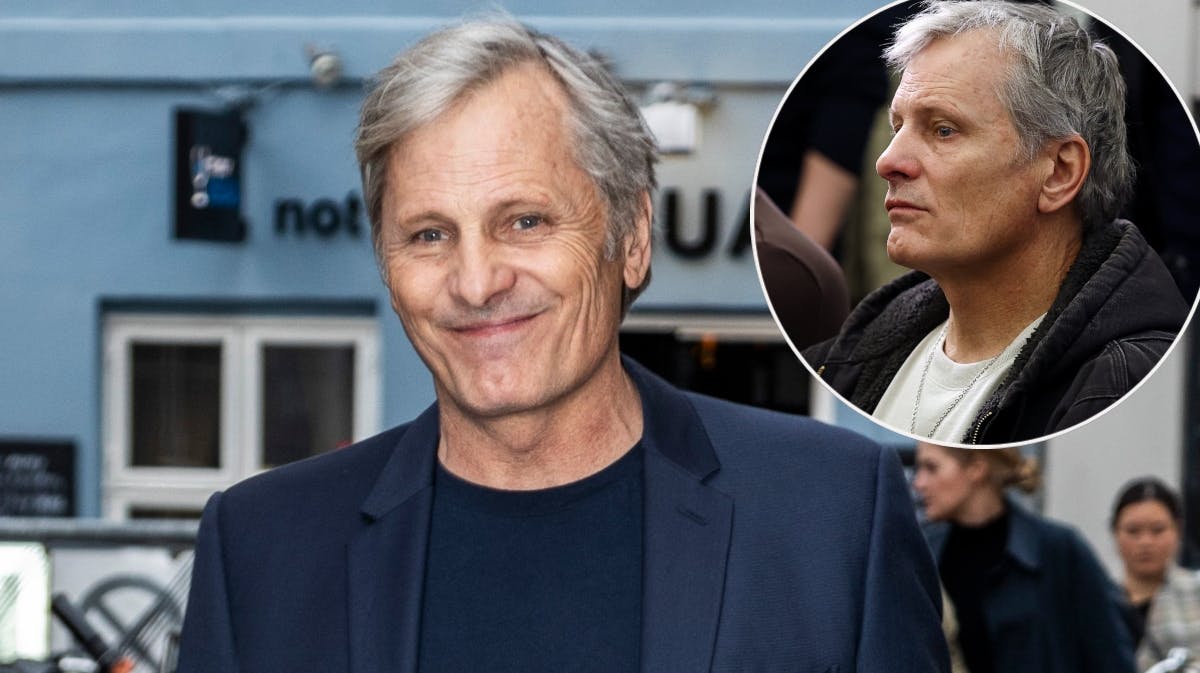 Viggo Mortensen var mandag til pressemøde i Nuuk.