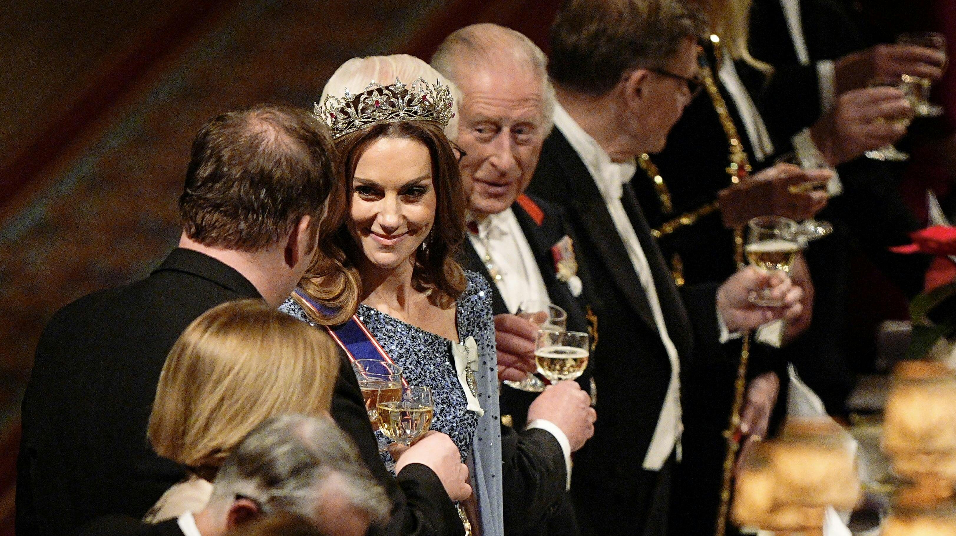 Prinsesse Catherine og kong Charles under det tyske statsbesøg i december 2025. 