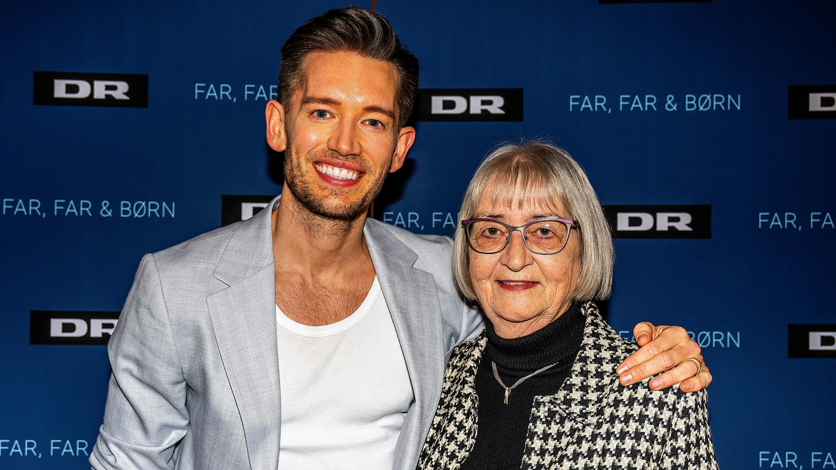 Morten Kjeldgaard med sin mor, Inge-Lise.