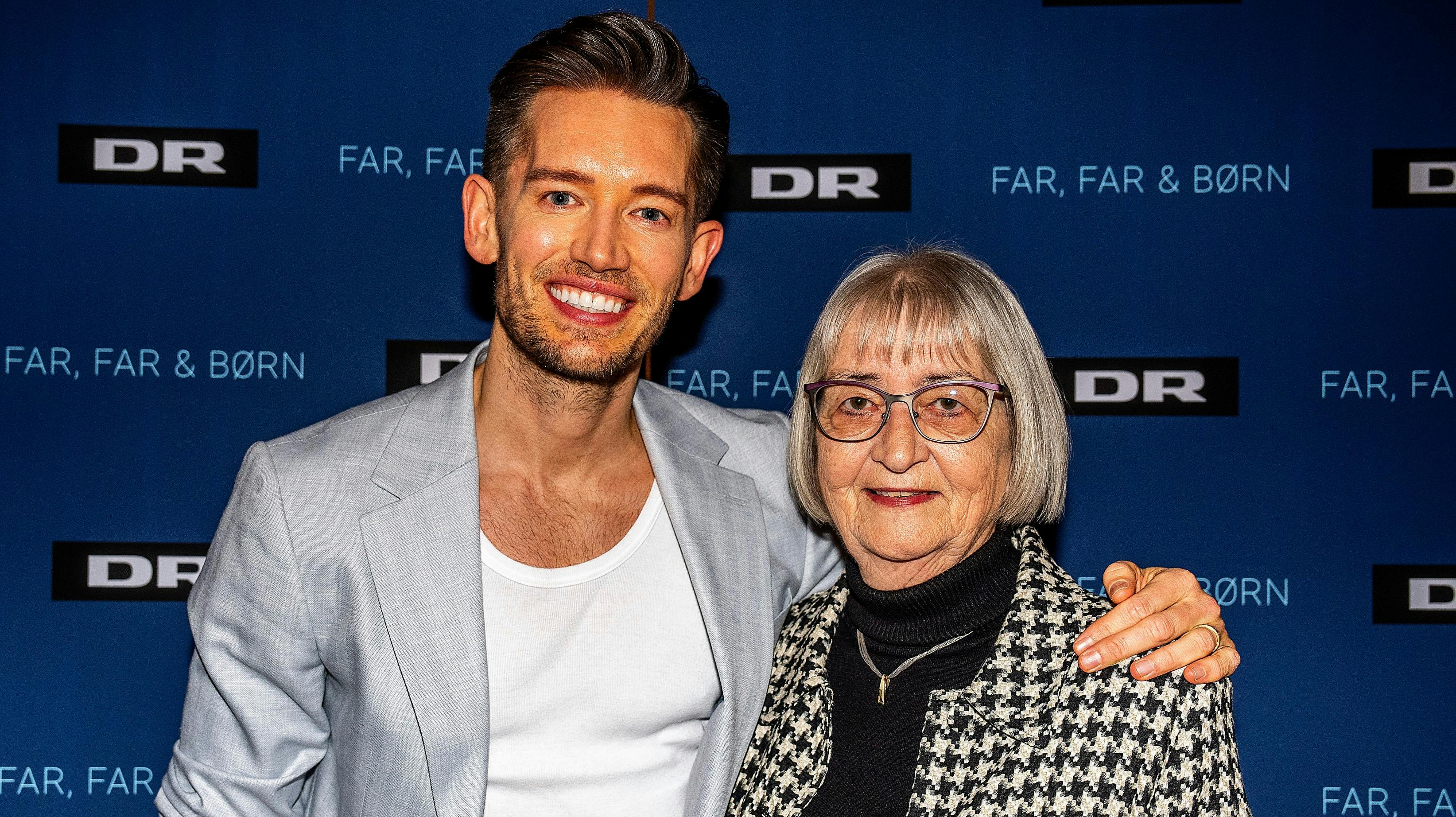 Morten Kjeldgaard med sin mor, Inge-Lise.