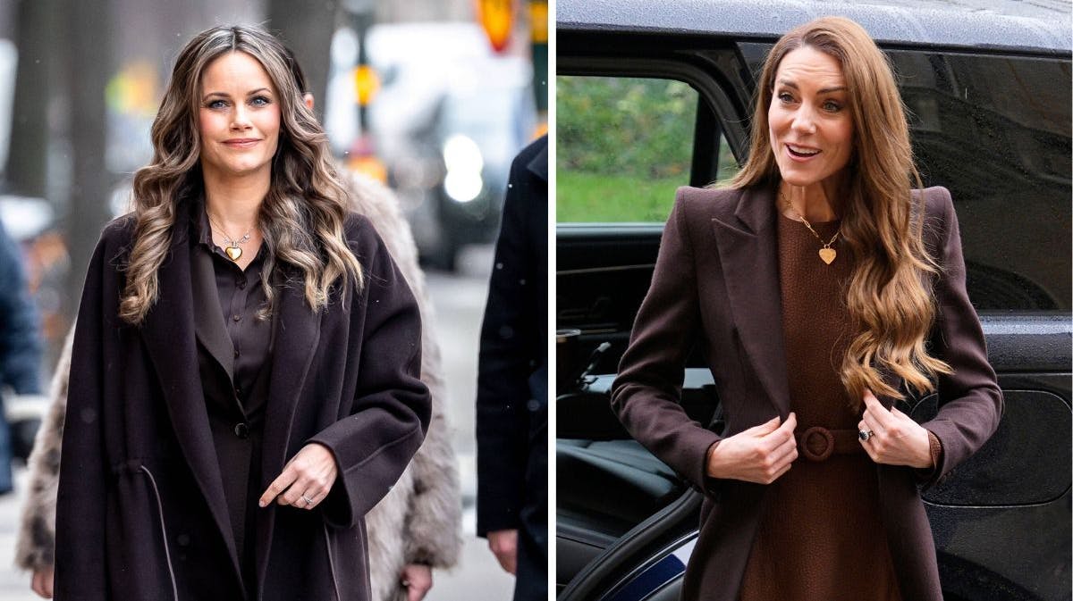Prinsesse Sofia og prinsesse Catherine er for tiden glade for farven brun tilsat gyldne detaljer. 