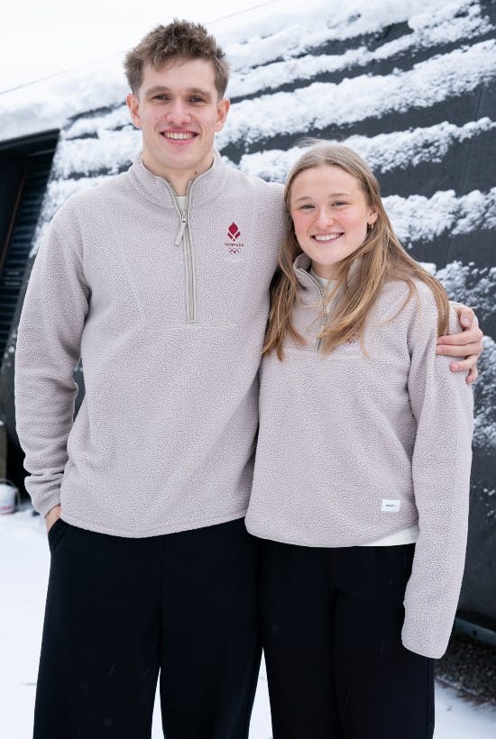 Rasmus og Nanna Vestergård Johansen har fart på i skeleton