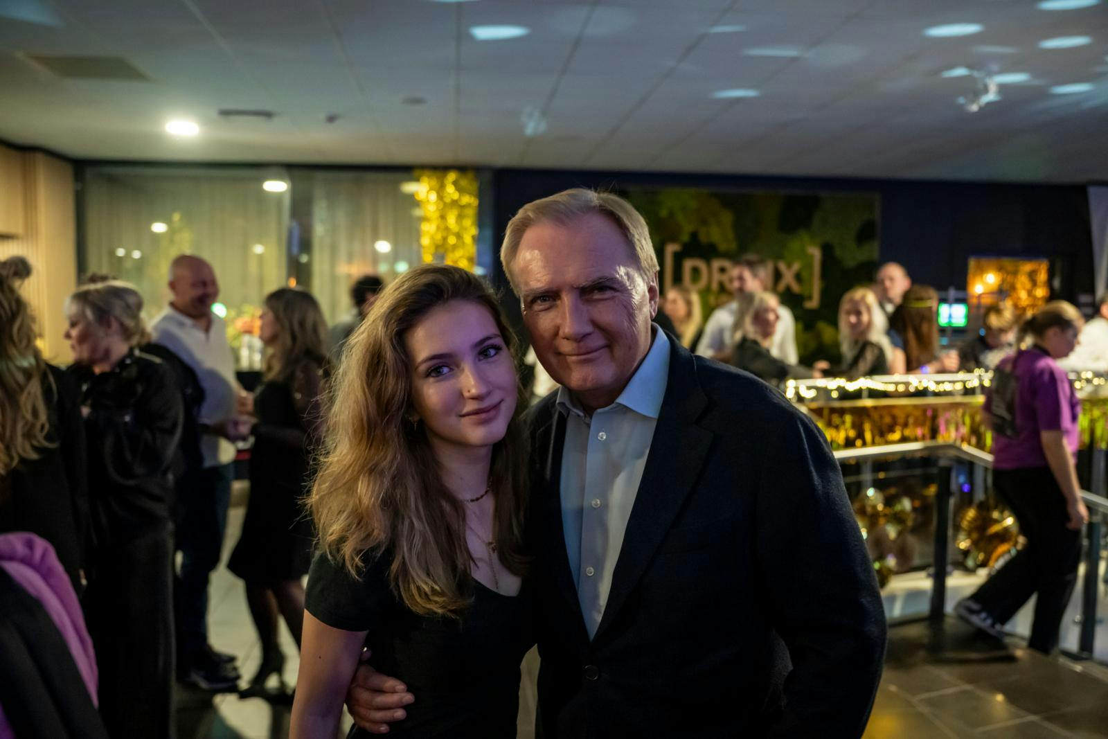 Peter Qvortrup Geisling med datteren Merle til Melodi Grand Prix-efterfest.