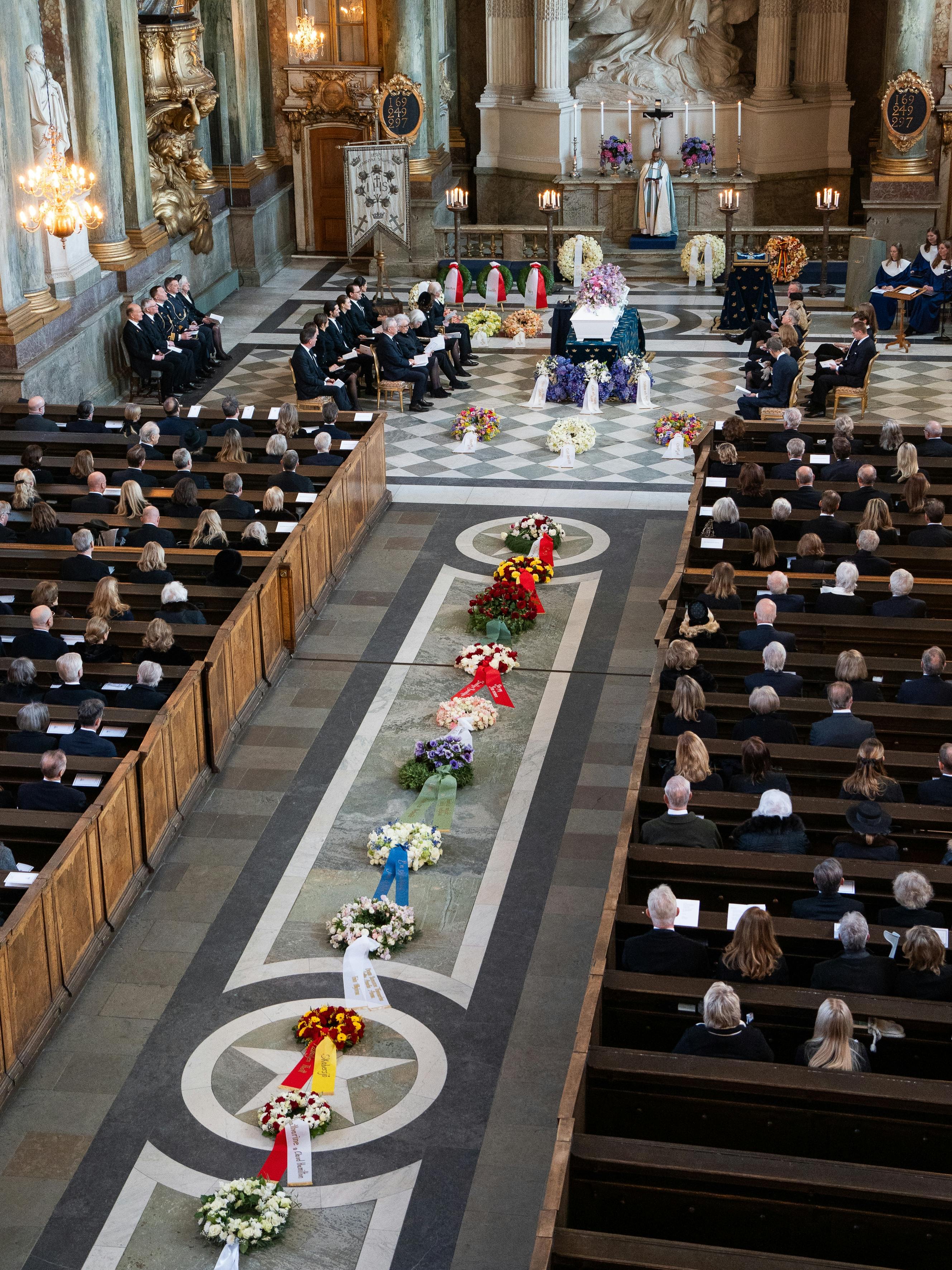 Prinsessan Désirées begravningsgudstjänst i Slottskyrkan på Kungl. Slottet den 19 februari 2026. 