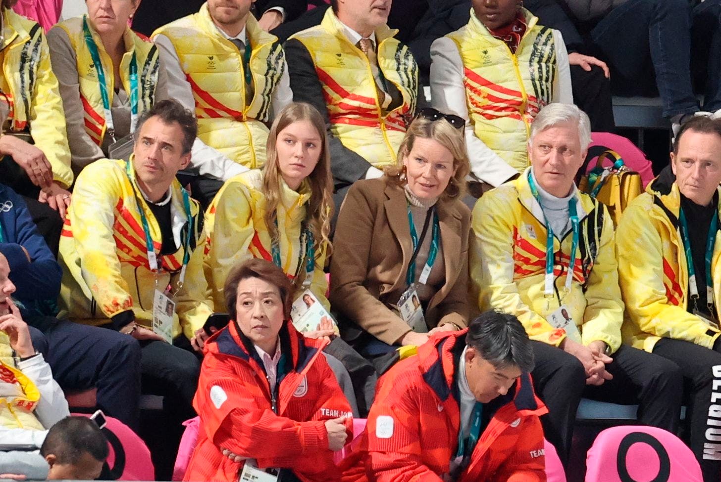 Det belgiske kongepar og deres yngste datter så semifinalen i speedskating, som danske Viktor Hald Thorup var en del af.