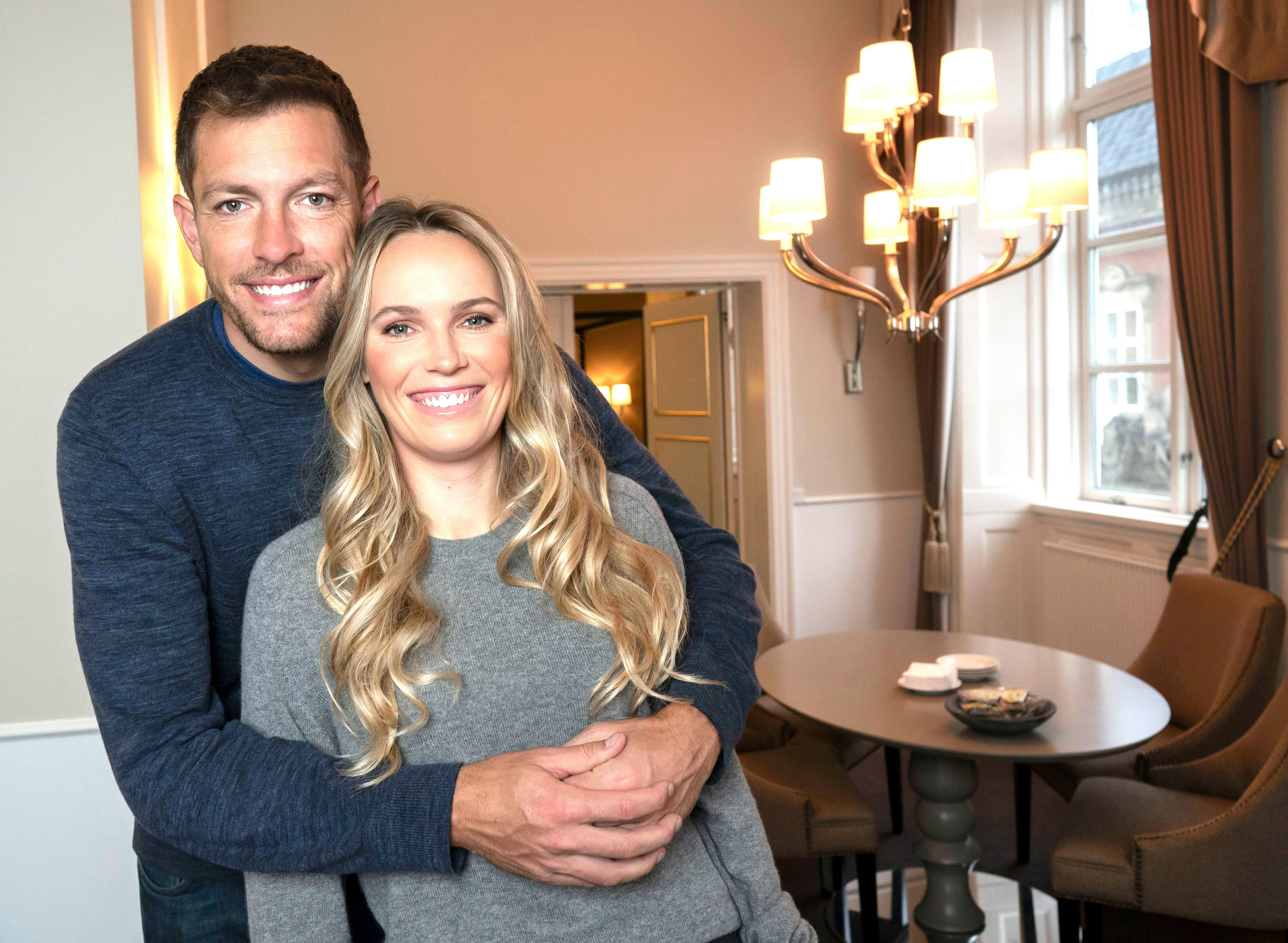 Caroline Wozniacki og David Lee.