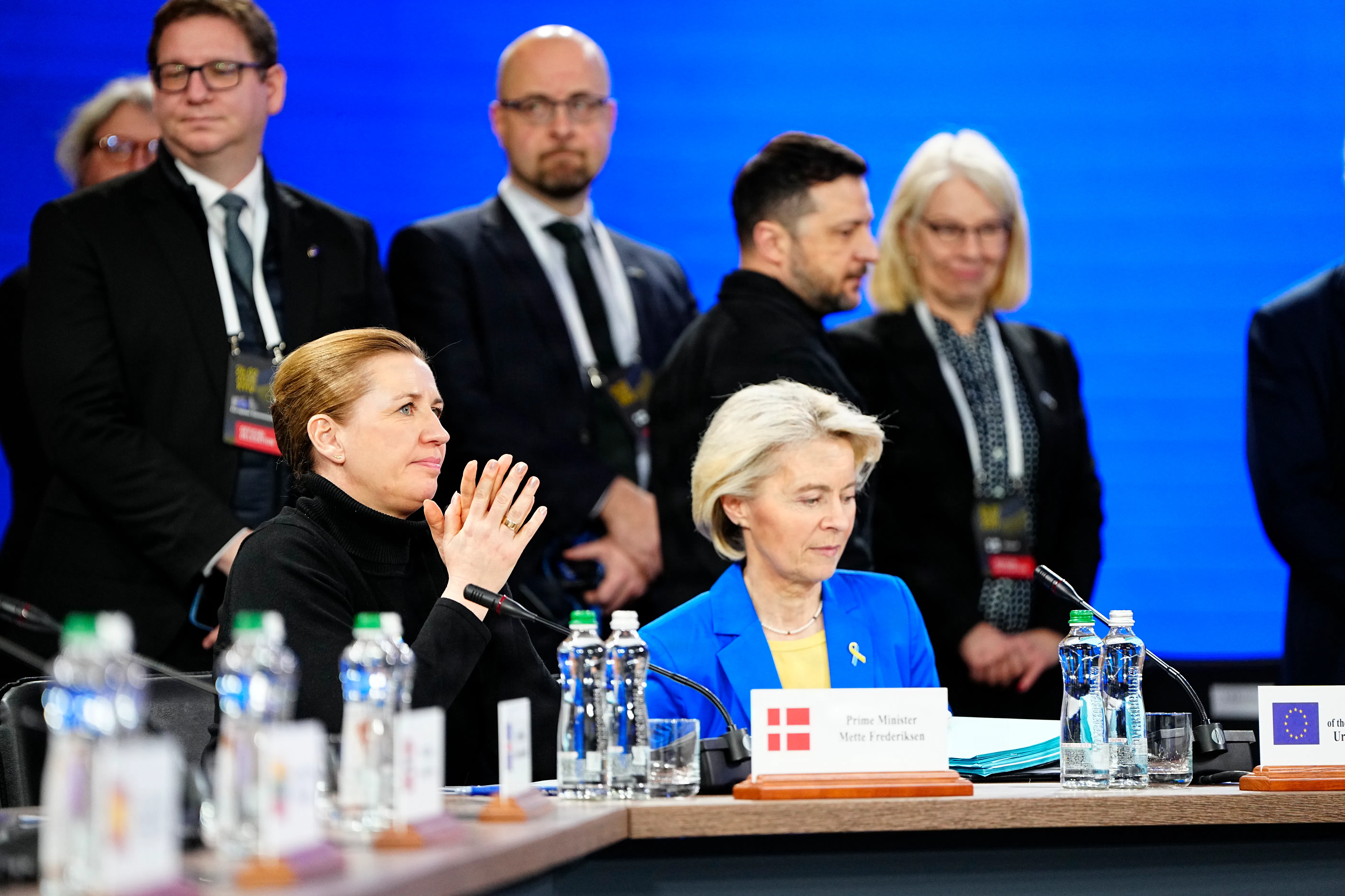 Statsminister Mette Frederiksen ved siden af formand for Europa-Kommissionen Ursula von der Leyen Ritzau Scanpix