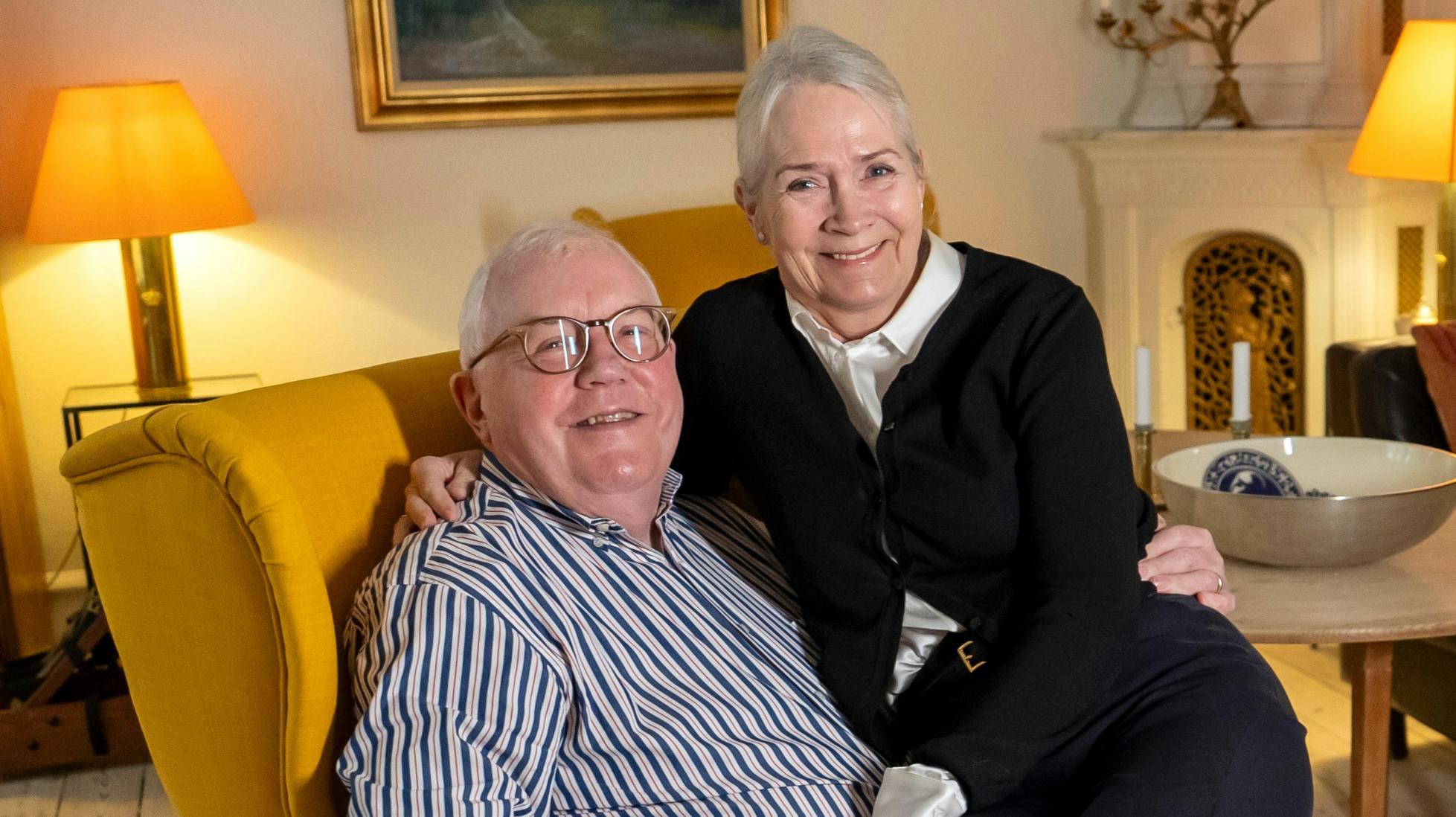 Den politiske kommentator Hans Engell med sin elskede hustru Pernille.