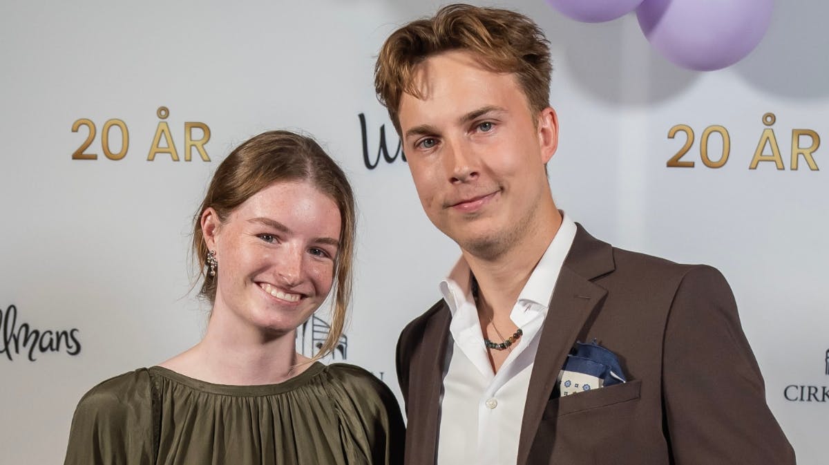 Emil Trier med kæresten Camilla.