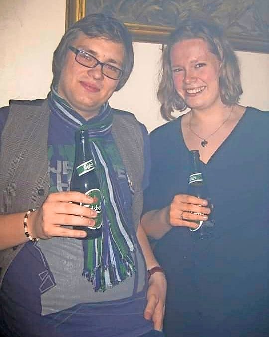 Sådan så Mirco og Tia ud, da de i sin tid lærte hinanden at kende. 