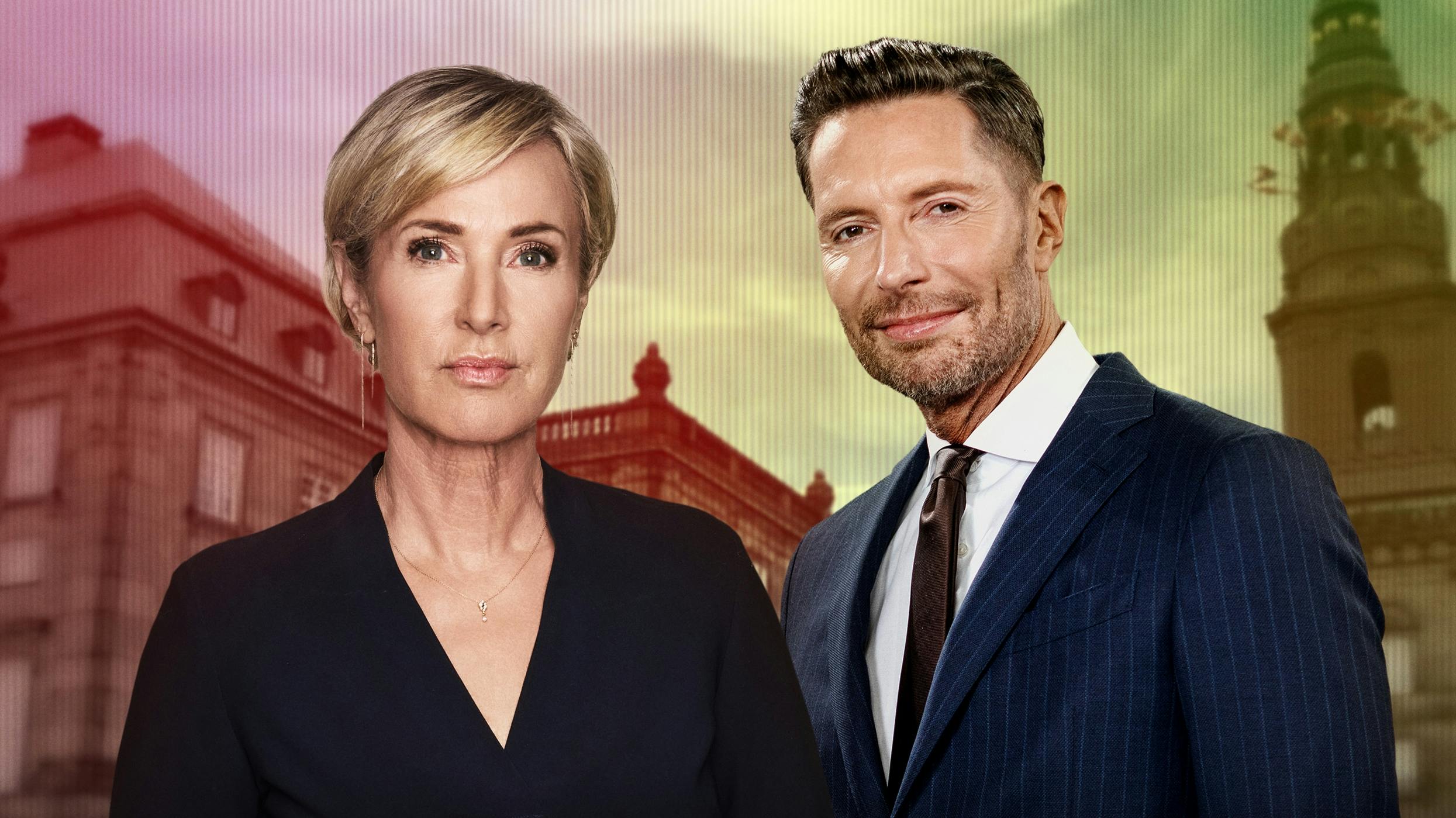 Natasja Crone og Kåre Quist stod i spidsen for en fælles partilederdebat på TV 2 og DR. 