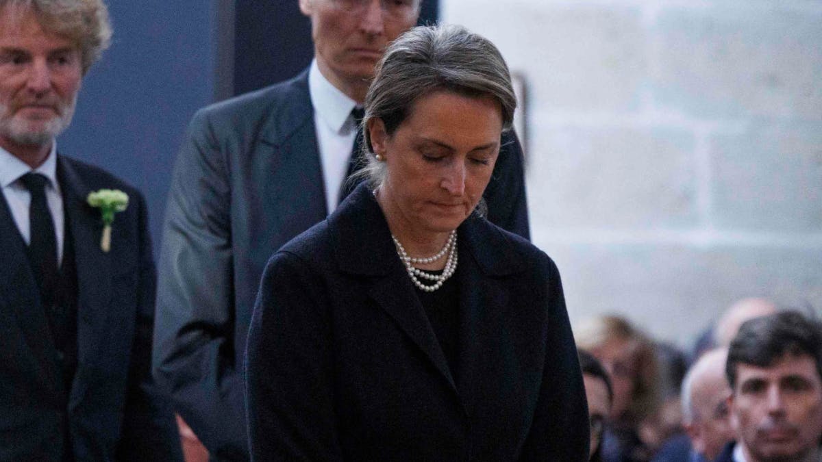 Prinsesse Claire under begravelsen mandag.&nbsp;