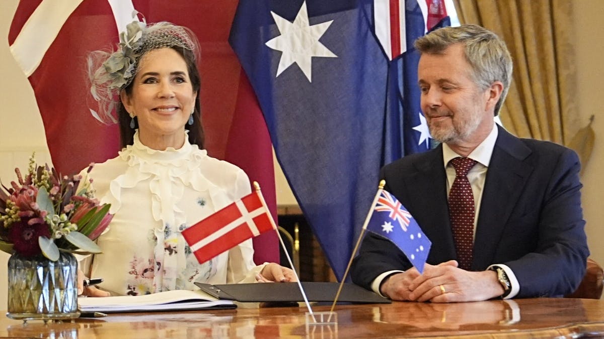 Kongeparret er i godt selskab i Australien.