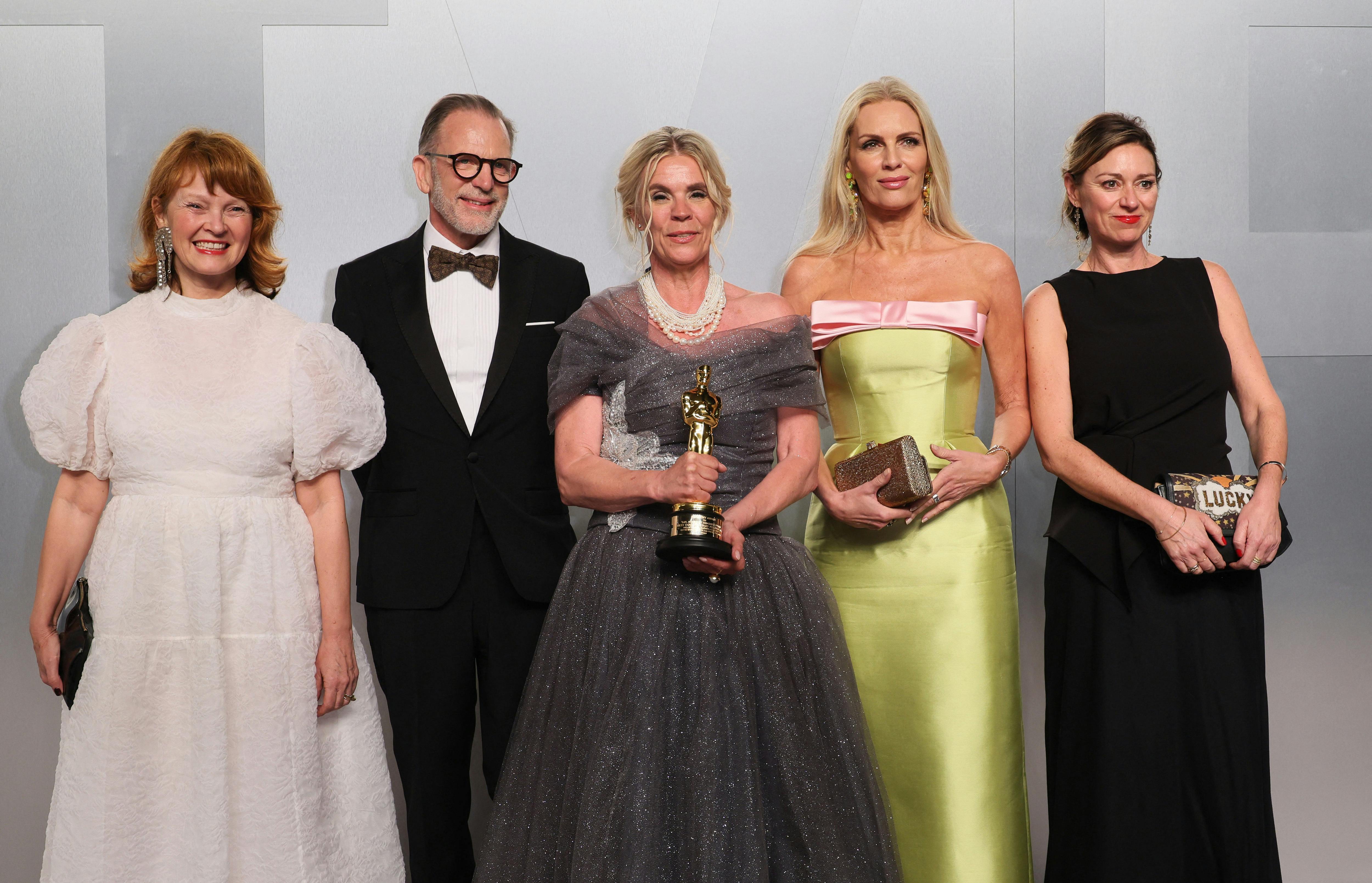 Helle Faber arrives at the Vanity Fair Oscars party after the 98th Academy Awards, in Beverly Hills, California, U.S., March 15, 2026. REUTERS/Danny Moloshok