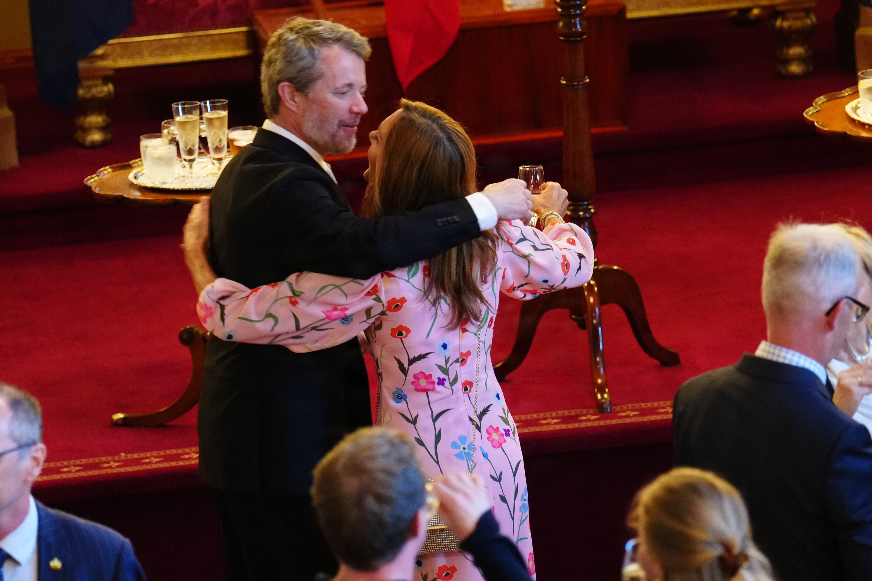 Dronning Marys søster, Patricia Bailey, var gæst ved statsreceptionen på Tasmanien. 