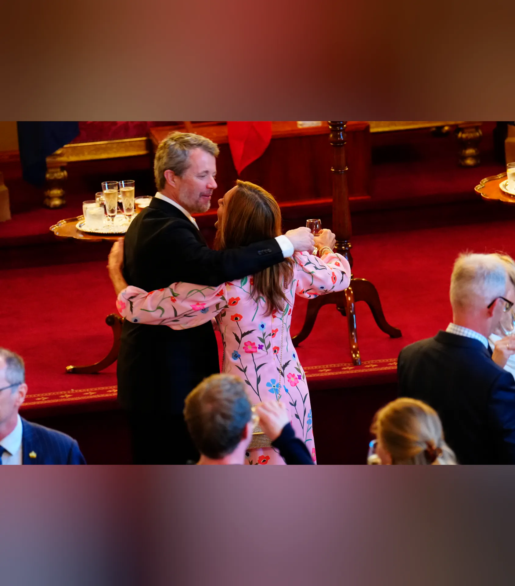Dronning Marys søster, Patricia Bailey, var gæst ved statsreceptionen på Tasmanien.
