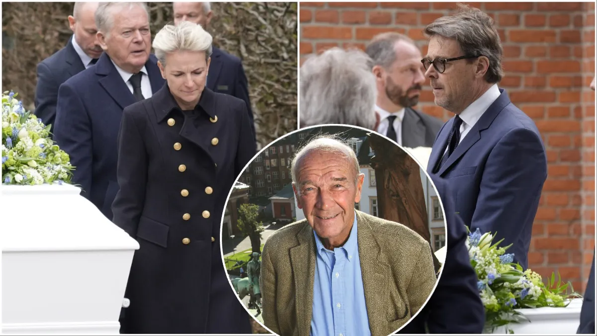 Alexa Bruun Rasmussen og Frederik Bruun Rasmussen sagde et sidste farvel til deres far, Jesper Bruun Rasmussen.&nbsp;