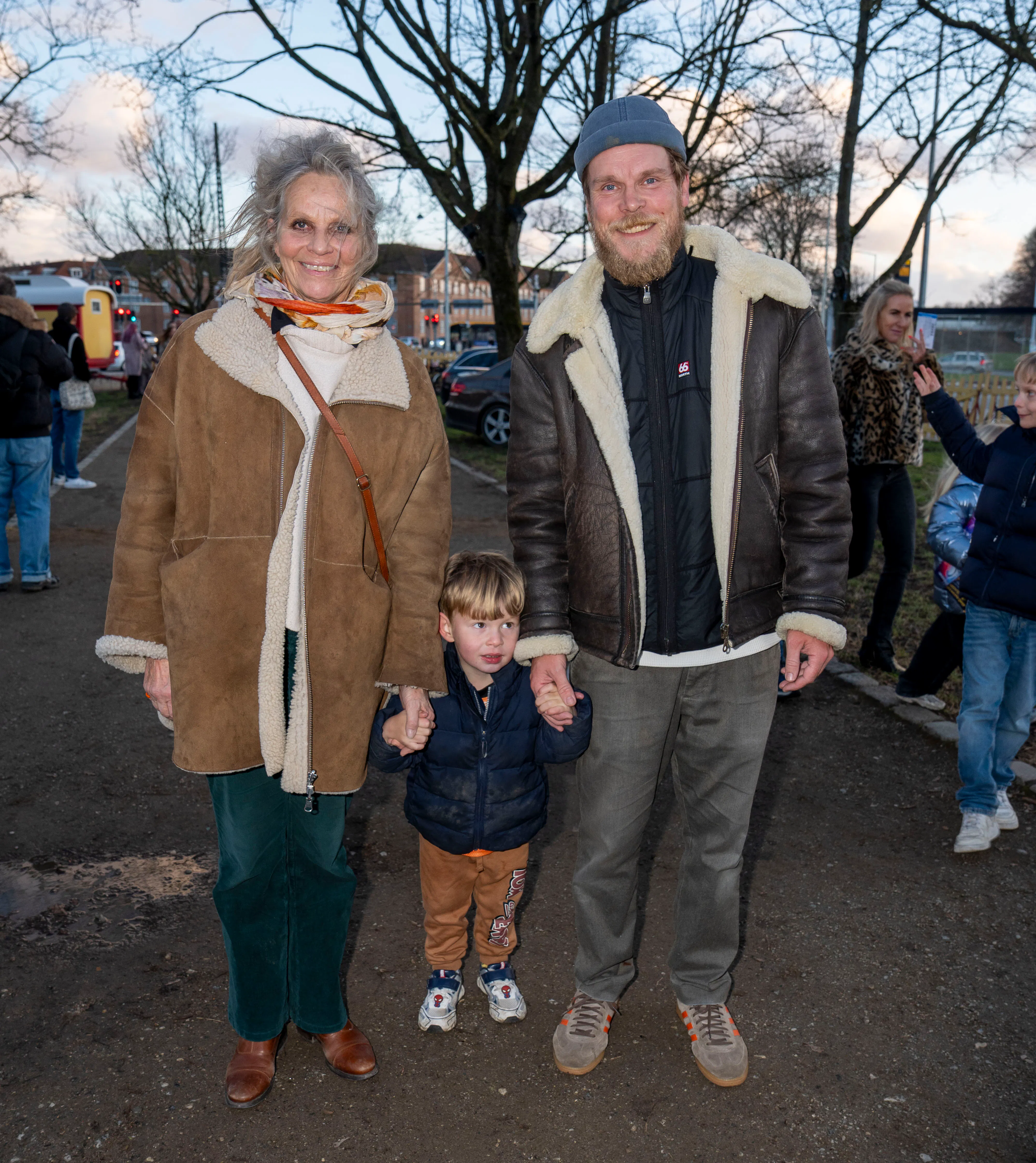 Benedikte Hansen mødtes med Thue Ersted Rasmussen og Hugo, inden forestillingen gik i gang.