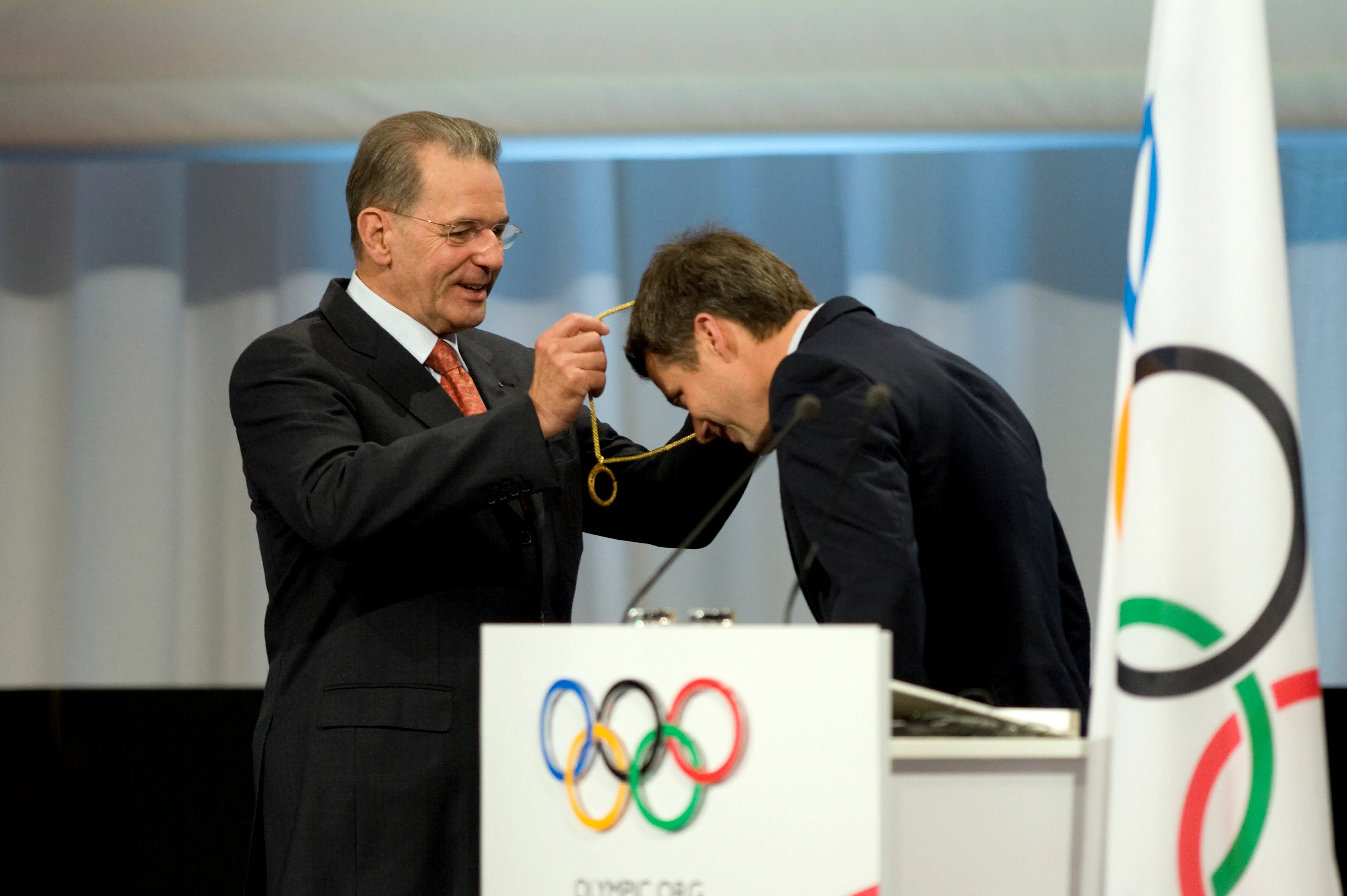 Daværende kronprins Frederik til IOC-kongres i 2009, hvor han blev valgt ind første gang. 