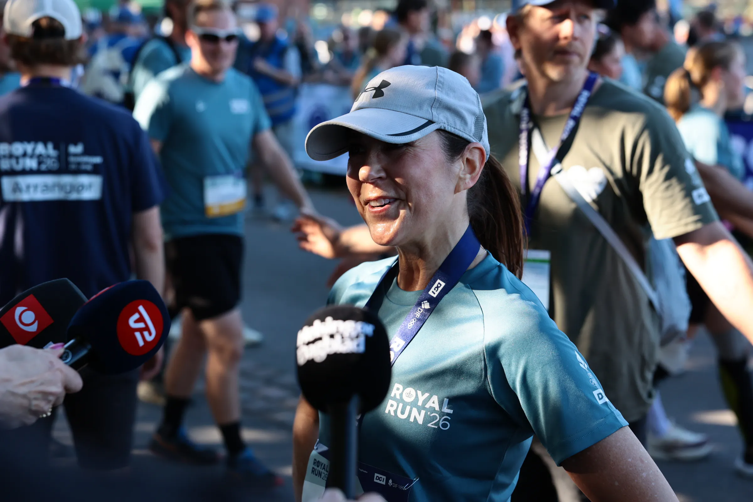 Dronning Mary reagerede på dronning Margrethes indlæggelse under Royal Run 2026. 