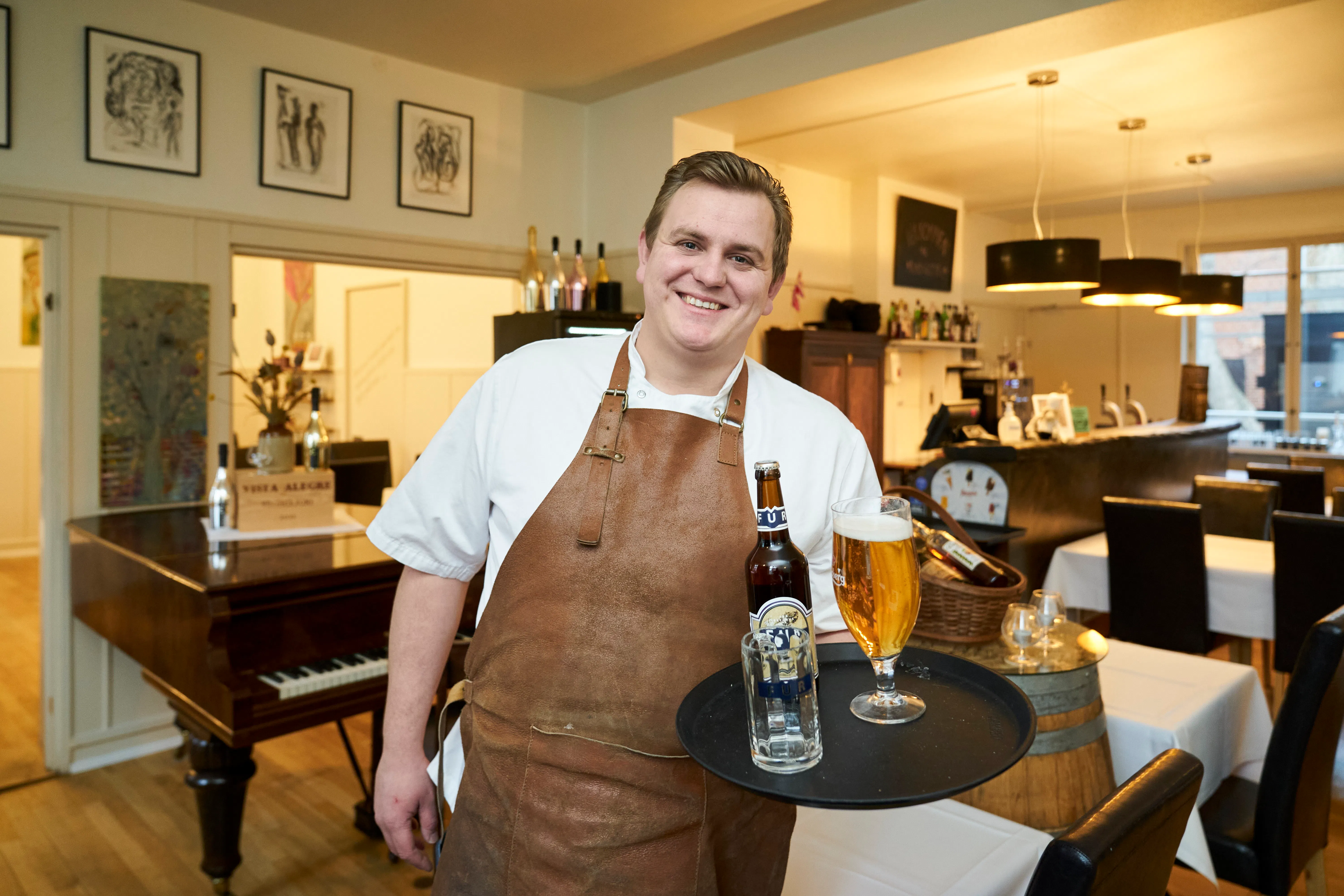 Nikolaj Bek driver til daglig restaurant MundGodt i Grenaa.